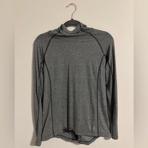 Under Armor | Women’s Grey Hooded Long Sleeve Shirt with Tie Around Bottom
